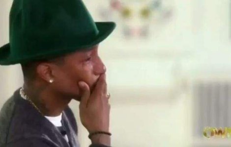  Video  Pharrell Williams a plans in hohote intr-o emisiune TV