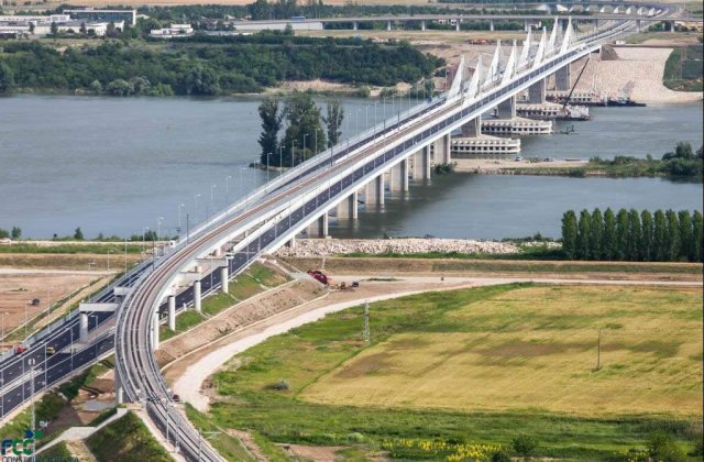 Transportul feroviar de calatori a fost lansat pe Podul Noua Europa