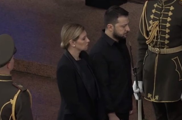 VIDEO Volodimir Zelenski și soția lui, pentru prima dată în public de la începerea războiului