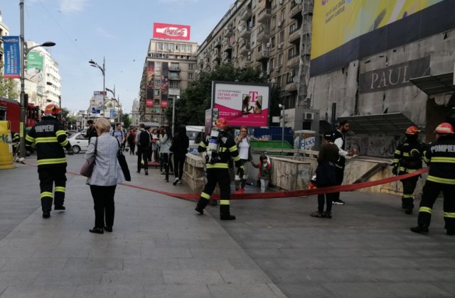Alerta de incendiu la metrou, la Piața Romană. A fost activat planul roșu 
