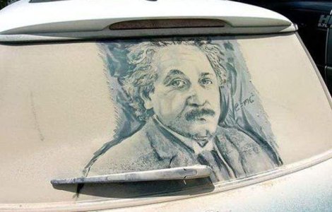  Top   Foto  Arta urbana! Zece opere faimoase recreate pe masini murdare