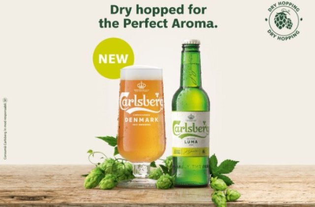 Noul Carlsberg LUMA obţinut prin tehnologia inovatoare DRY Hopping pentru o aromă perfectă