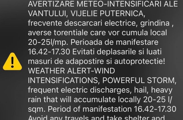 Mesaje RO-Alert. Cum poți dezactiva opțiunea de a mai primi atenționări