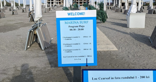 Taxă absurdă în Mamaia-Nord: 200 de lei pentru a sta pe cearceaf
