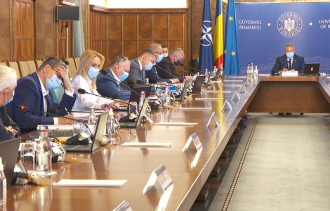 Premierul și miniștrii au purtat măști la ședința de Guvern de azi