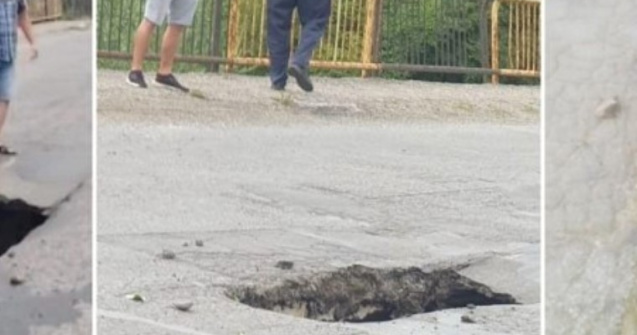 Al doilea pod surpat în Neamț. O gaură uriașă a apărut între sensurile de mers