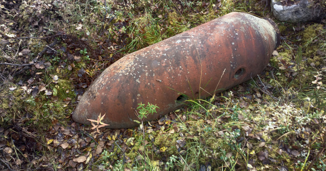 O bombă din Al Doilea Război Mondial a fost găsită într-un râu secat