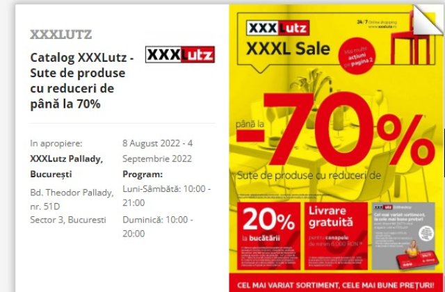 Catalog XXXLutz - Sute de produse cu reduceri de p&acirc;nă la 70%