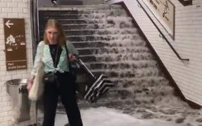 VIDEO Inundații la metroul și...