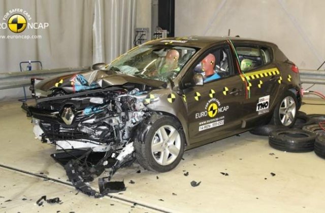 Soc la EuroNCAP: Renault Megane, Citroen C-Elysee si Peugeot 301, doar 3 stele!