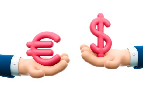 Dolarul american a ajuns să valoreze mai mult decât euro în România