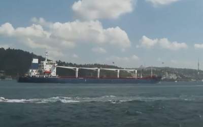 O navă cu grâu ucrainean...