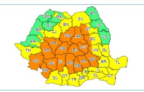 Prognoza meteo ANM pentru joi, 1 septembrie. Vreme capricioasă. Cod galben și cod portocaliu de instabilitatea atmosferică