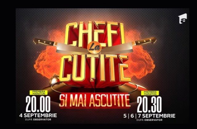 Chefi la cuțite, sezonul 10, &icirc;ncepe &icirc;n această seară, la Antena 1. Noutățile care fac competiția și mai savuroasă