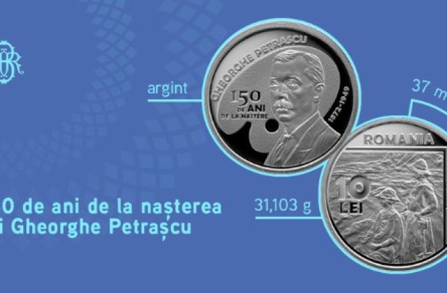 Moneda de argint lansată de BNR cu tema &bdquo;150 de ani de la nașterea lui Gheorghe Pătrașcu&rdquo;. Cu c&acirc;t se vinde