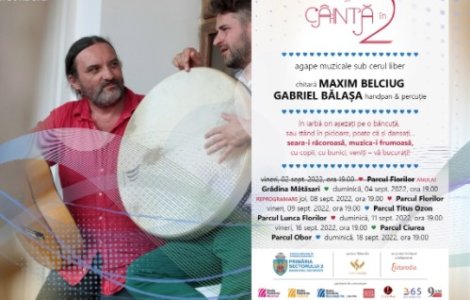 Proiectul „Se cântă în 2” continuă cu noi agape muzicale, în alte parcuri din Sectorul 2