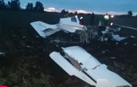 Filmul prăbușirii avionului în Suceava