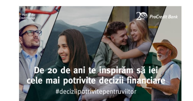 La 20 de ani de activitate în România, ProCredit Bank încurajează deciziile potrivite pentru viitor