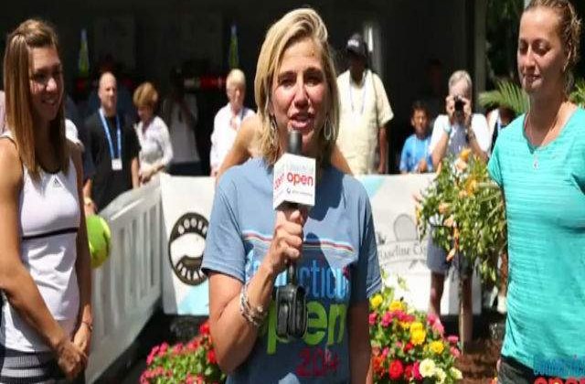 [VIDEO] New Haven: Simona Halep i-a turnat apa pe cap directorului turneului