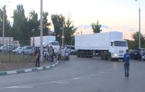 Camioane ale convoiului trimis in Ucraina au revenit in Rusia