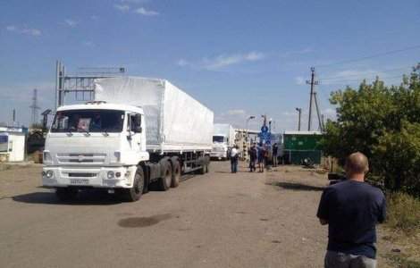 Convoiul care a intrat in Ucraina fara permisiune a revenit in Rusia