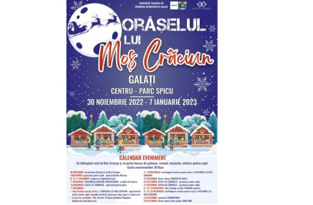 Galațiul, &bdquo;Orașul lui Moș Crăciun&rdquo;. Calendar eveniment  