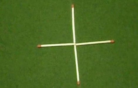  Video  Tu stii raspunsul? Cum formezi un patrat mutand doar un bat de chibrit