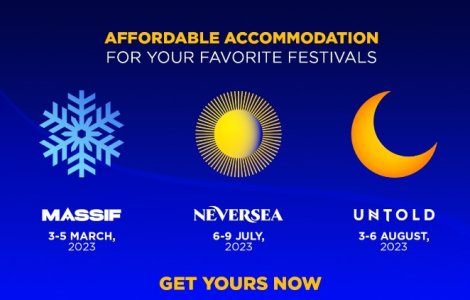 Opțiuni de cazare la cele mai mari festivaluri de muzică: Untold, Neversea și Massif 2023