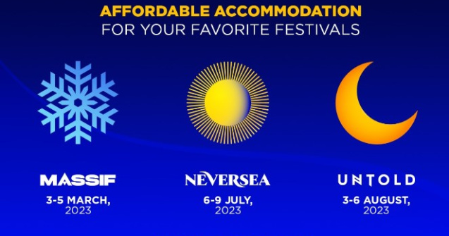 Opțiuni de cazare la cele mai mari festivaluri de muzică: Untold, Neversea și Massif 2023