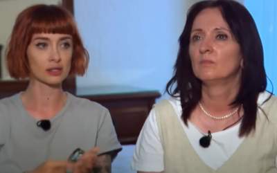 Bianca Adam și mama ei,...