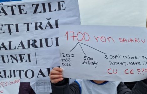 Angajații din învățământ protestează la sediul Guvernului. Ce solicită