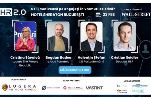 Valentin Ștefan, Director General Compania Națională Poșta Rom&acirc;nă vine la HR 2.0 &ndash; Ce &icirc;i motivează pe angajați &icirc;n vremuri de criză