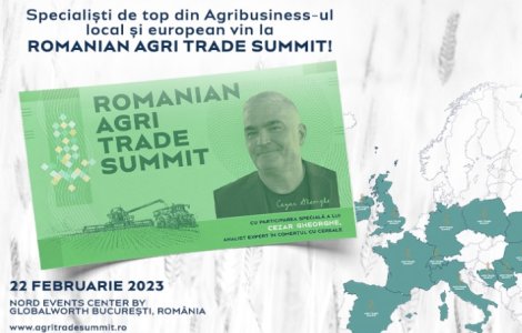 Peste 400 de specialiști din 13 țări vin pe 22 februarie la Romanian Agri Trade Summit, primul eveniment internațional de Agribusiness din România