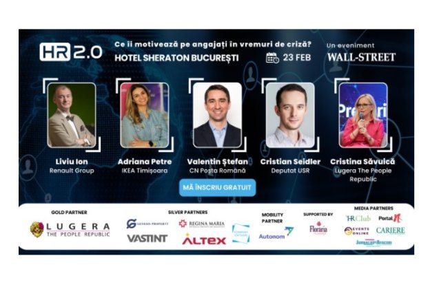 Esti HR și vrei să recrutezi mai ușor talente? Află gratuit care sunt secretele atragerii și retenției de personal la &bdquo;HR 2.0 - Ce &icirc;i motivează pe angajați &icirc;n vremuri de criză&rdquo;