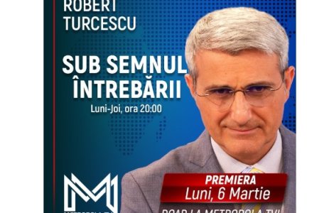 Robert Turcescu intră în echipa Metropola TV. Jurnalistul prezintă emisiunea „Sub semnul întrebării"