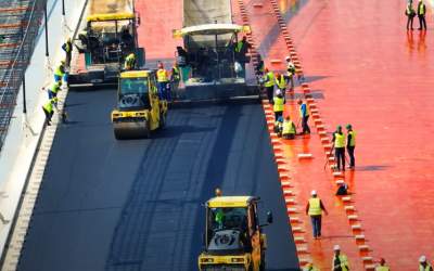 Construcția podului peste...