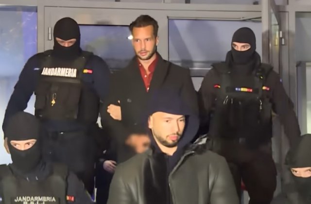 Andrew și Tristan Tate, prima ieșire din arestul la domiciliu. Milionarii au mers fără cătușe la sediul DIICOT