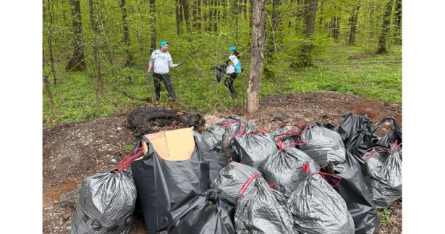 Curățenia de Paște în pădurea Lucianca - o inițiativă Sarantis România împreună cu Let’s Do It România  