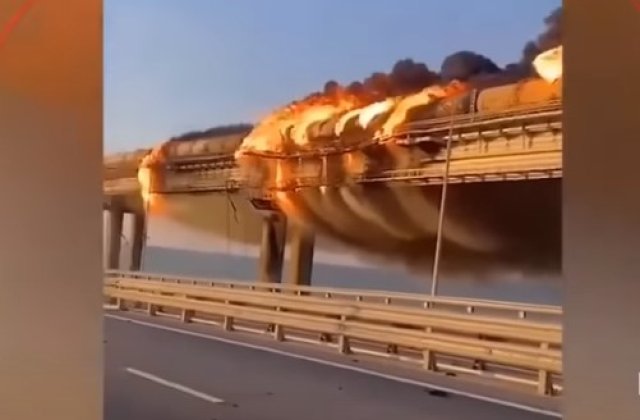 Rușii sunt &icirc;ngroziți de cum arată podul Kerci din Crimeea: &bdquo;Este groaznic&rdquo;. Ucrainenii jubilează: &bdquo;Podul s-a dus la culcare&rdquo;