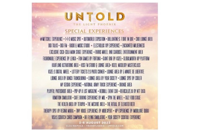 EXPERIENȚE UNICE LA UNTOLD 2023