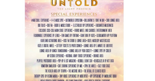 EXPERIENȚE UNICE LA UNTOLD 2023