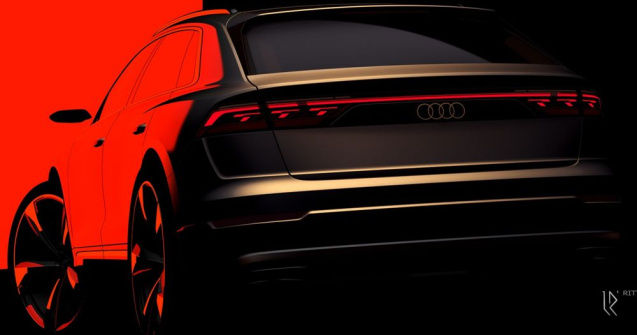 Imagine oficială cu noul Audi Q8 facelift: semnătură luminoasă nouă
