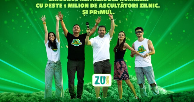 Morning ZU este singurul matinal de radio din România cu peste 1 milion de ascultători zilnic