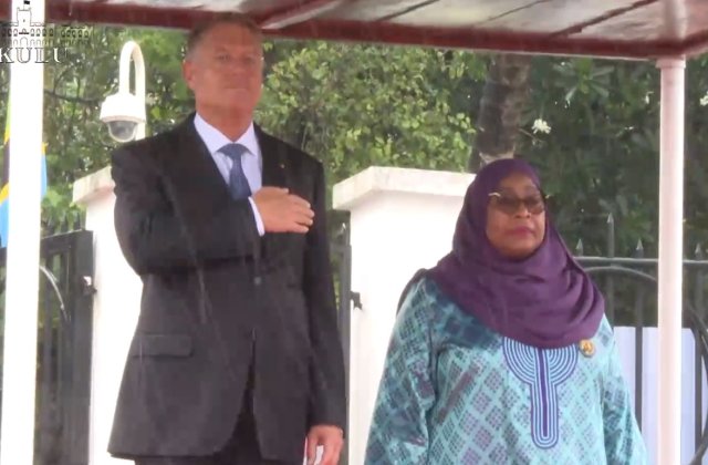 Președintele Klaus Iohannis, primit de omologul său din Tanzania VIDEO 