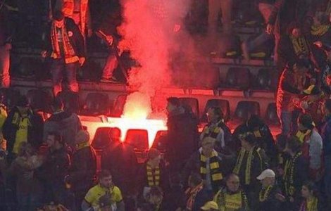 Incidente GRAVE la Borussia Dortmund - Galatasaray! Doi politisti au fost raniti