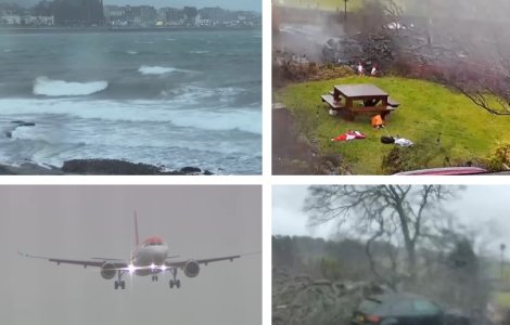 Furtuna Isha face prăpăd în Europa. Nordul Scoției este sub alertă...