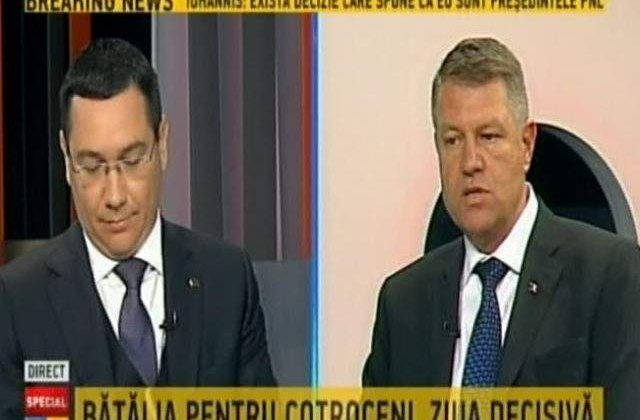 Cum s-a desfasurat cea de-a doua dezbatere Ponta-Iohannis. Schimburi de replici APRINSE intre candidati