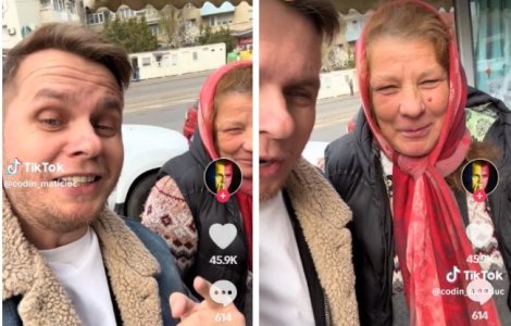 Codin Maticiuc, întâlnire cu soacra sa, care vinde flori în Centrul Capitalei: „Nu iau flori, nici nu îi duc flori”
