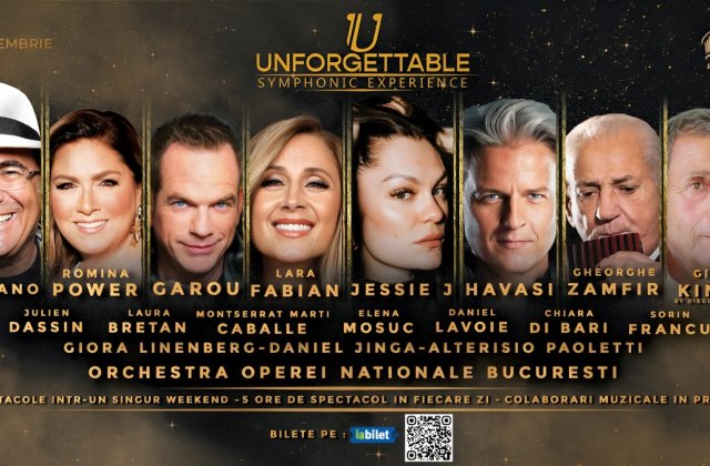 Jessie J vine &icirc;n premieră la București alături de Lara Fabian, Havasi, Garou, Al Bano și Romina Power, Gheorghe Zamfir, Gypsy Kings și mulți alții la Unforgettable Festival &icirc;ntre 13 - 15 Septembrie la București