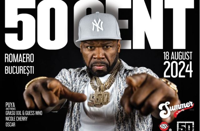50 CENT live la București pe 18 august 2024